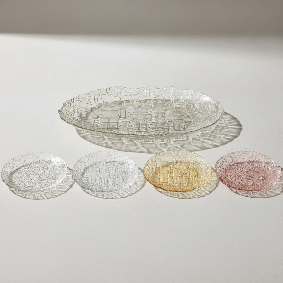Mondex Stiklinė lėkštė, 21 cm skersmens, 6 rūšių