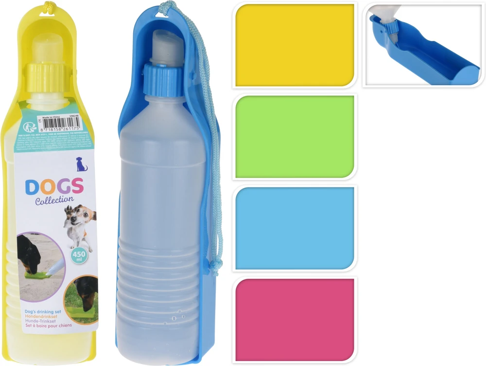 Mondex Šuns vandens buteliukas 450 ml 4 spalvų