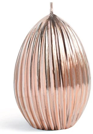Mondex Candle GORRUOTAS KIAUŠINIS didelis 7,5x10cm rožinis auksinis