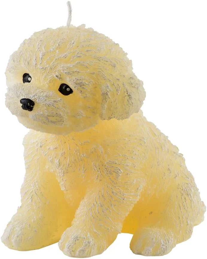 Mondex Žvakė Figūrėlė GYVŪNAI ŠUNŲ PUDLIS 13x13cm kreminis parafinas