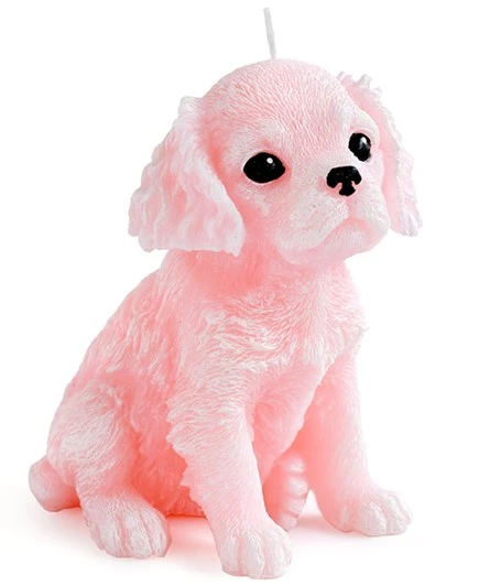 Mondex Žvakė Figūrėlė GYVŪNŲ ŠUNS SPANIELIS 11x14cm rožinis parafinas