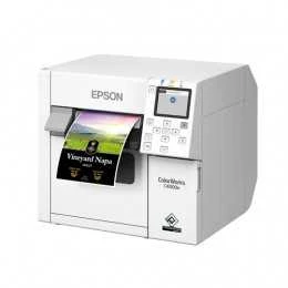 Spalvotas lipdukų spausdintuvas Epson ColorWorks C4000, Gloss Juodas Ink, cutter, ZPLII, USB, Tinklinis