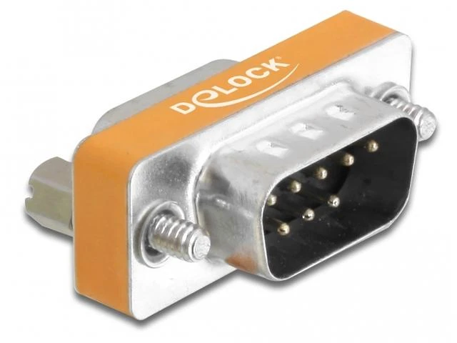 Delock null modemo adapteris su oranžinėmis detalėmis