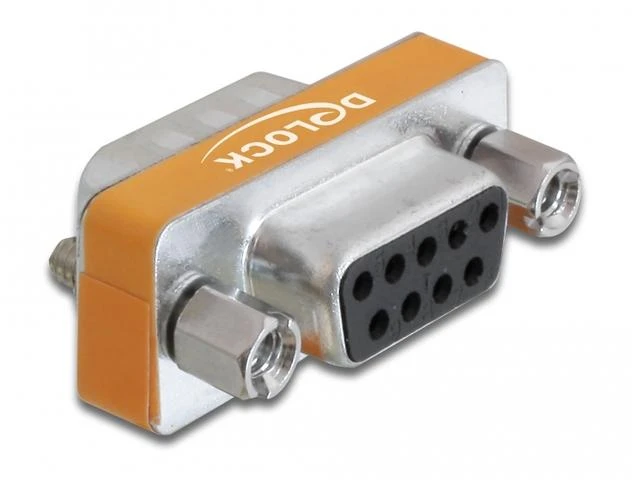 Delock Adapteris null modemas Sub-D 9 kontaktų vyriškas > Sub-D 9 kontaktų moteriškas