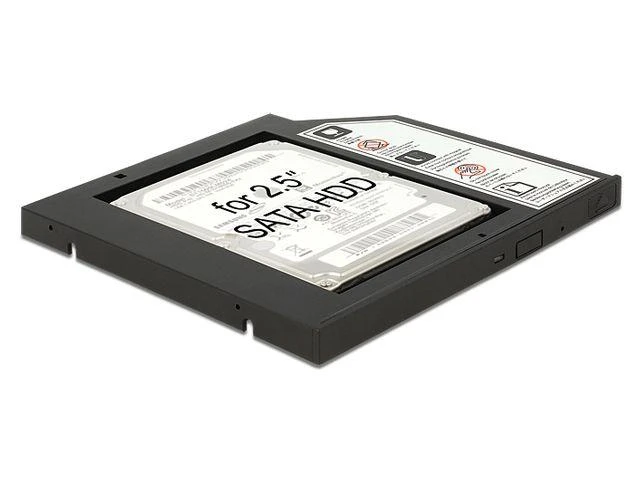DELOCK Slim SATA 5.25 montavimo rėmelis, skirtas 1 x 2,5 SATA HDD iki 9,5 mm