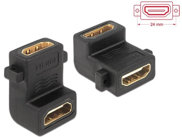 Delock kampinis HDMI adapteris, 2 vnt.