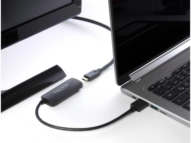 Delock HDMI į USB-C adapteris naudojimo metu
