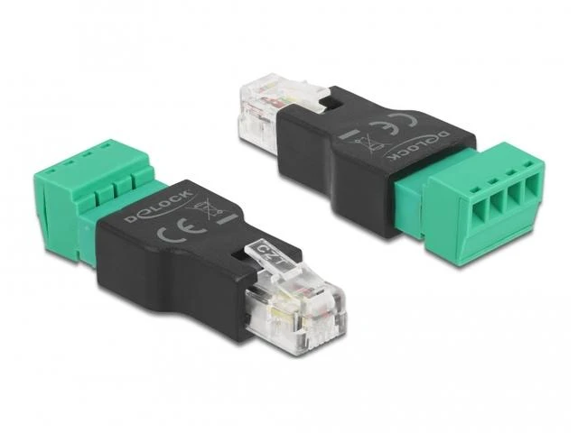 ADAPTER TERMINAL BLOCK 4 PIN->RJ11/RJ14(F) DELOCK