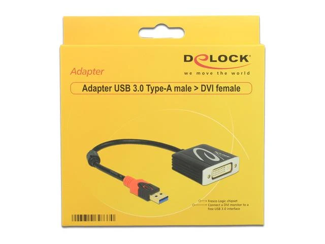 Delock USB į DVI adapteris pakuotėje