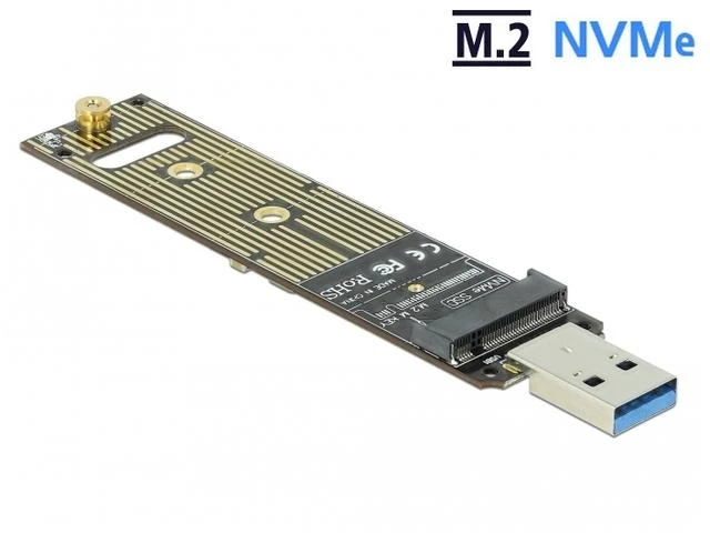Delock keitiklis, skirtas M.2 NVMe PCIe SSD su USB 3.1 Gen 2