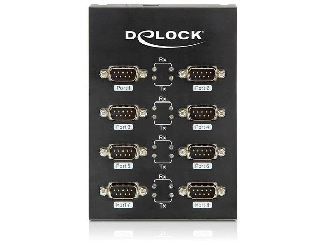 USB adapteris Delock USB - RS- 232 x8 Juodas (61860)