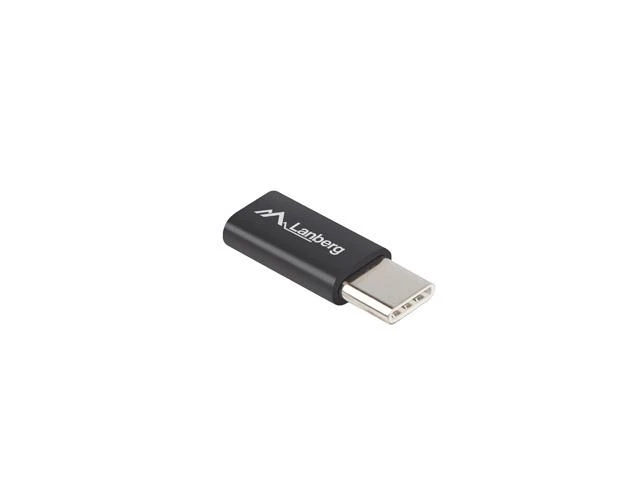 LANBERG AD-UC-UM-02 adapteris USB TYPE-C M -MICRO-B F 2.0 Juodas