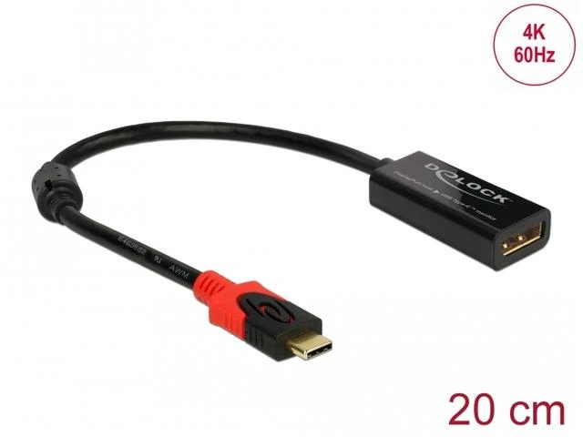 Delock DisplayPort adapteris, skirtas USB Type-C™ monitoriui 4K 60 Hz