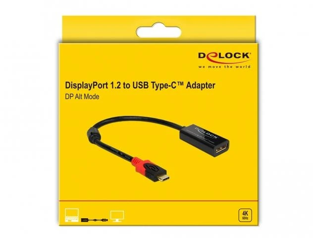 Delock DisplayPort adapteris, skirtas USB Type-C™ monitoriui 4K 60 Hz