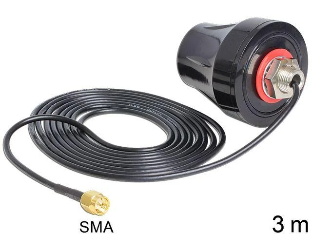 Delock Antenna LTE SMA įvairiakryptė juoda lauko antena