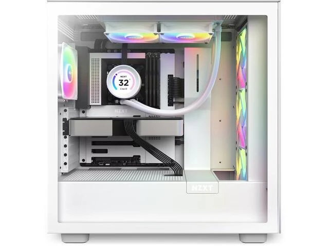 NZXT Kraken Elite aušinimas sumontuotas kompiuterio korpuse