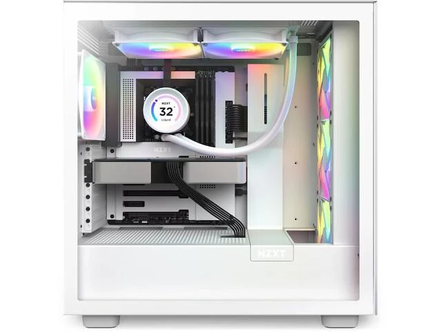 NZXT Kraken Elite 280 aušinimo sistema įmontuota kompiuteryje