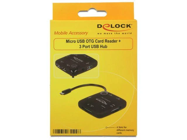 Delock mobilusis kortelių skaitytuvas OTG SD + Micro SD išmaniesiems telefonams
