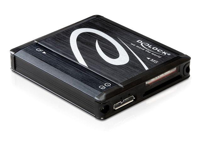 DLC DeLOCK USB 3.0 Card Reader All in 1 kortelių skaitytuvas USB 3.2 Gen 1 (3.1 Gen 1) Juoda