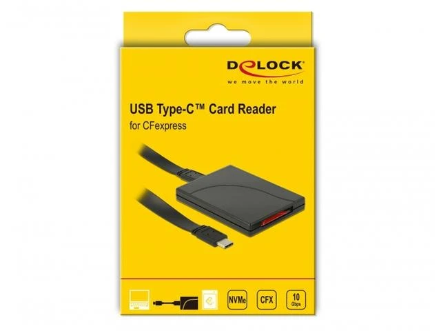 DELOCK USB-C 3.1 GEN 2 CFAST NVME KORTELĖS SKAITYtuvas (10 GB/S)