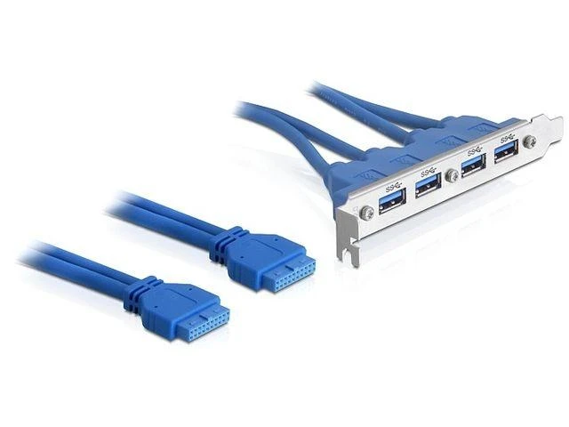 DLC DeLOCK 2 x USB 3.0 19 kontaktų · 4 x USB 3.0-A