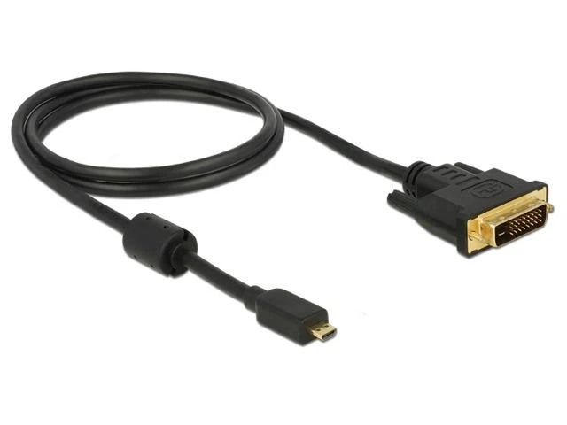 Delock Cable Micro HDMI D kištukas > DVI 24+1 kištukas 1 m