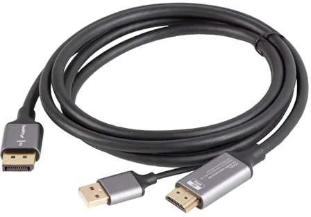 Lanberg HDMI į DisplayPort laidas su USB jungtimi