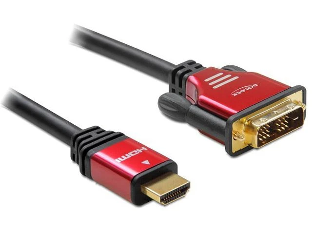 Delock High Speed HDMI laidas, HDMI A kištukas > DVI kištukas 2 m