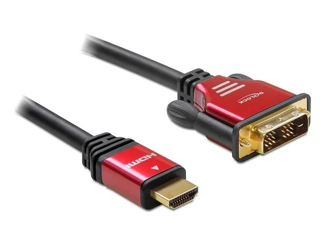 Delock High Speed HDMI kabelis, HDMI A kištukas > DVI kištukas 3 m