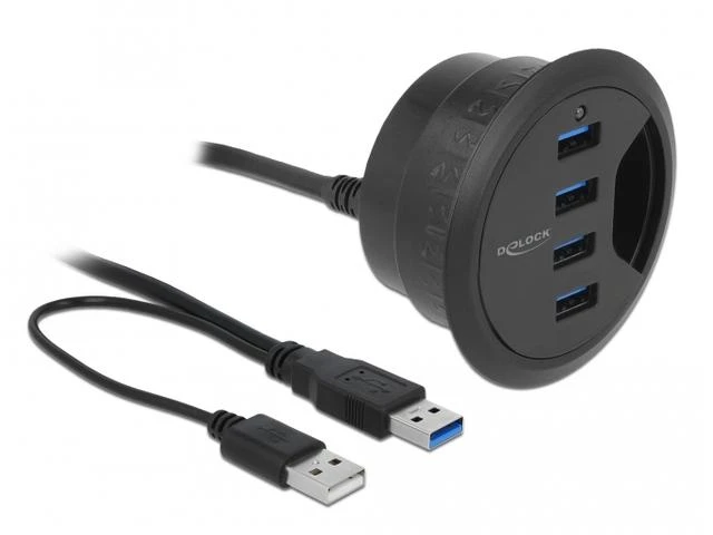 Delock HUB USB 3.0 stalo šakotuvas 60 mm 4 x USB 3.0 prievadai Delock