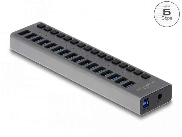 Delock 16 prievadų USB šakotuvas su mygtukais