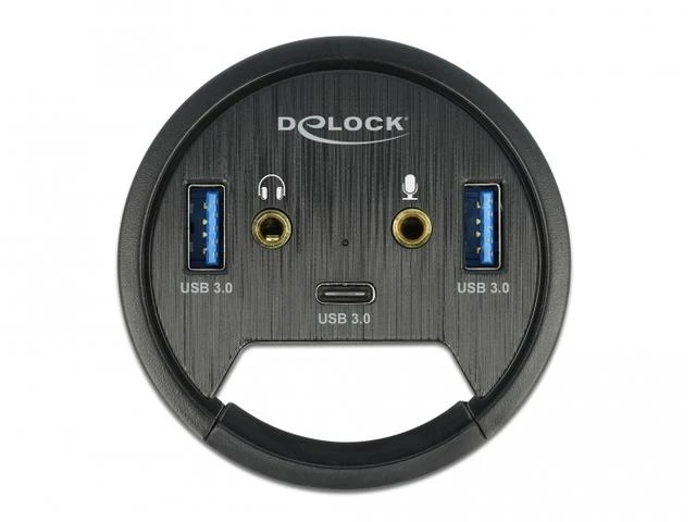 Delock stalo šakotuvas su USB ir garso jungtimis