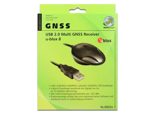 Navilock NL-8002U USB 2.0 Multi GNSS imtuvas u-blox 8 1,5 m