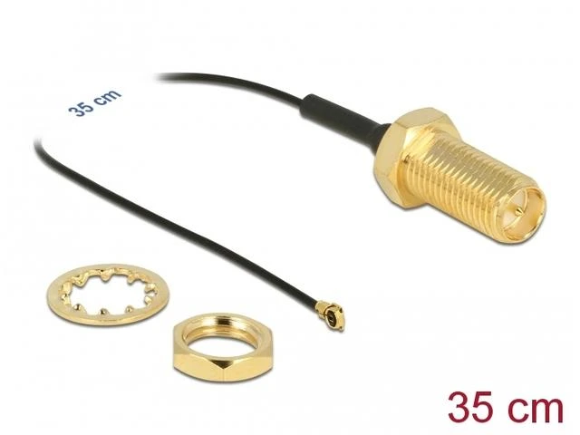 RP-SMA į MHF 4 antenos kabelis su tvirtinimo elementais