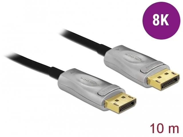 DisplayPort laidas DeLOCK 8K su sidabriniais antgaliais