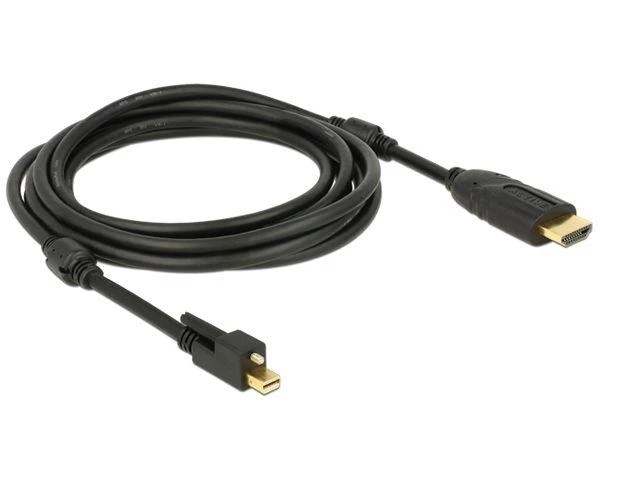 DeLOCK 83732, 5 m, Mini DisplayPort, HDMI, Kištukas, Kištukas, Auksinis