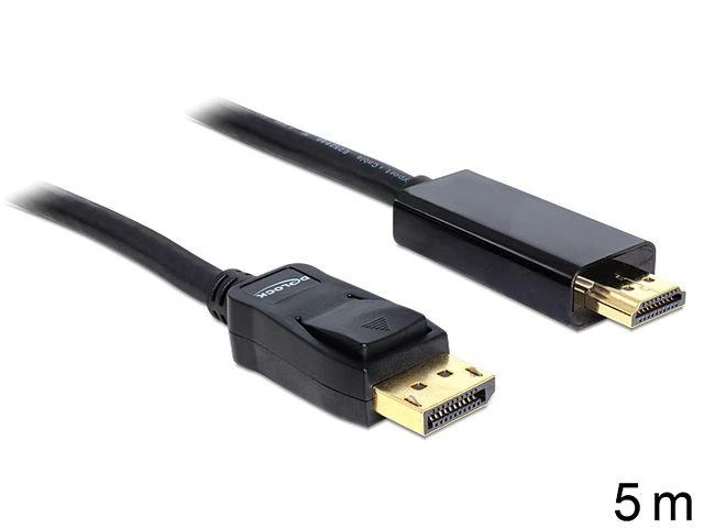 DELOCK Cable DisplayPort male > HDMI vyriškas 5m