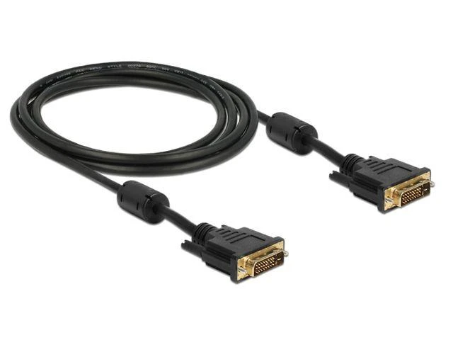 Delock Cable DVI 24+1 male > DVI 24+1 male 2 m juodas