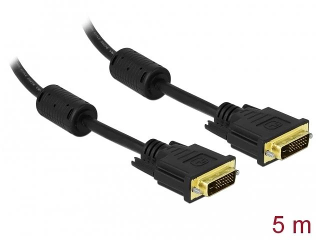 Delock Cable DVI 24+1 vyriškas > DVI 24+1 kišas 5 m juodas