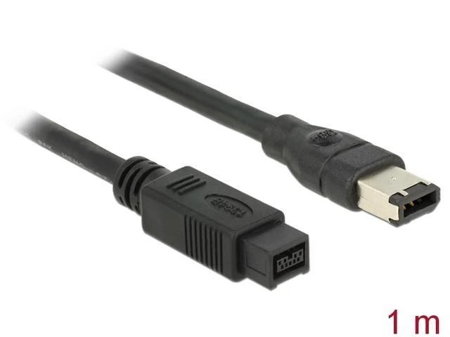 Delock Firewire 9-pin - Firewire 6-pin, 1m, Permatomas (82595)
