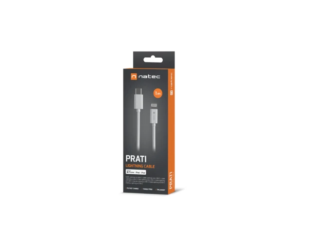 NATEC Prati kabelis Lightning - USB-C M/M 1m baltas MFI