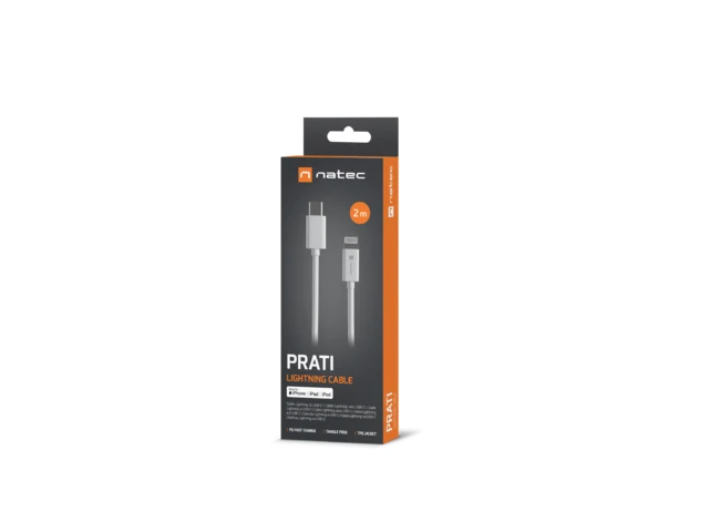 NATEC Prati kabelis Lightning - USB-C M/M 2m baltas MFI