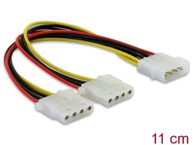 Delock Y kabelio maitinimo šaltinis > 2x 4 kontaktų Molex