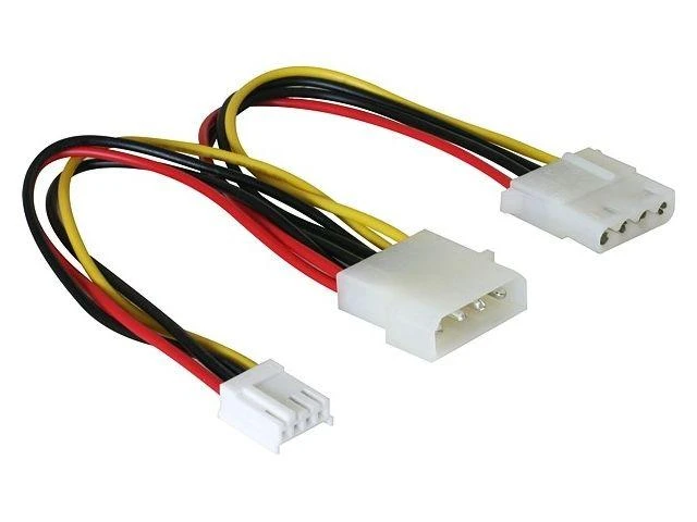Delock Molex x2 – 4 kontaktų 0,2 m daugiaspalvis (82111)