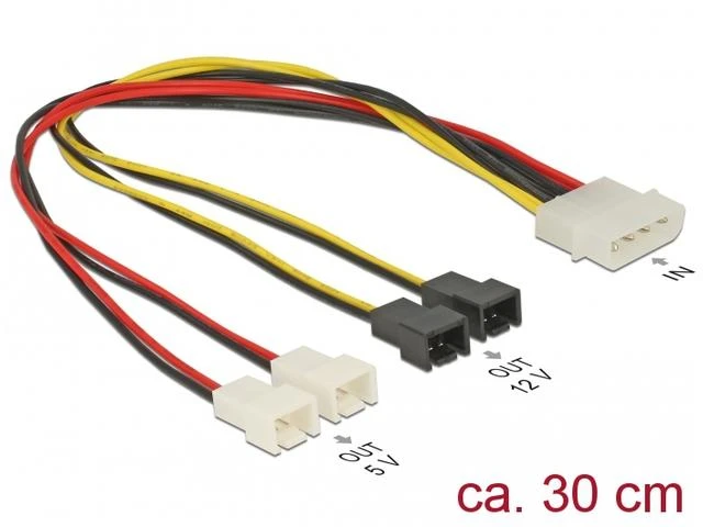 Delock Molex – 2 kontaktų 0,3 m daugiaspalvis (83343)
