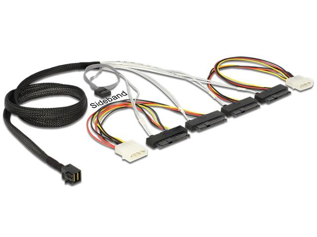 Delock PFP 8643 - SATA x4, 0.5m, Multicolor (83390)