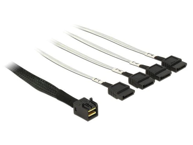 Delock Cable Mini SAS HD SFF 8643 x4 > 4x SATA 1 m