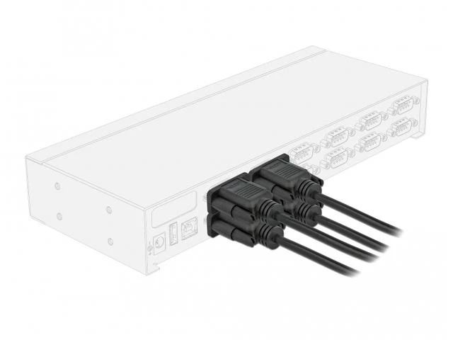 Delock serijinis kabelis RS-232 Sub-D9 iš lizdo į lizdą nulinis modemas 0,5 m