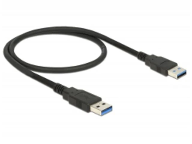 LAIDAS USB-A M/M 2.0 0.5M JUODA DELOCK