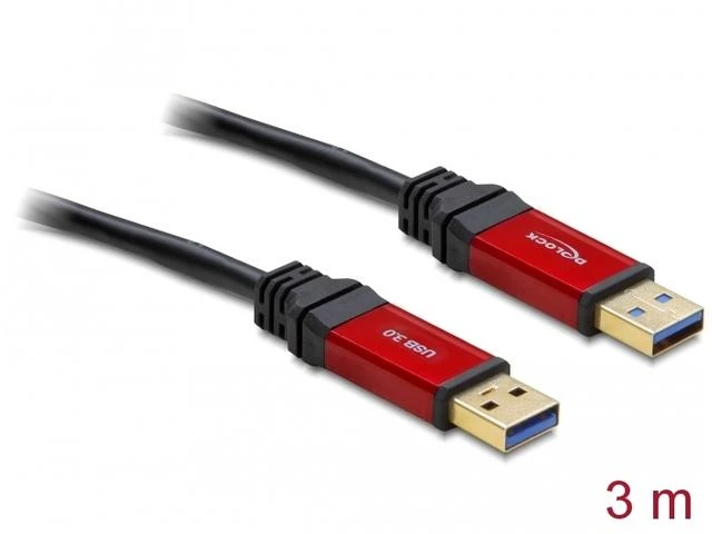 Delock Cable USB 3.0 A tipo kištukas > USB 3.0 A tipo kištukas 3 m Premium